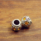 Vintage Silver Rhinestone Spacer Beads for DIY Jewelry - 5mm Hole