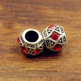 Vintage Silver Rhinestone Spacer Beads for DIY Jewelry - 5mm Hole