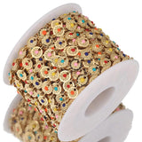 6mm Stainless Steel Chain Disc Plated Enamel Chains for Diy Jewelry Making