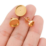 20Pcs Stainless Steel Round Stud Earrings Bases for DIY Jewelry