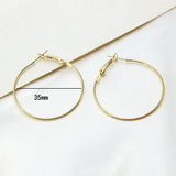 6PCS 20-40MM 14K Brass Earring Hoops DIY Findings Accessories