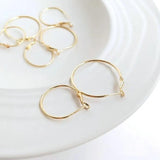 6PCS 20-40MM 14K Brass Earring Hoops DIY Findings Accessories