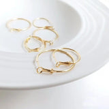 6PCS 20-40MM 14K Brass Earring Hoops DIY Findings Accessories