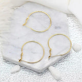6PCS 20-40MM 14K Brass Earring Hoops DIY Findings Accessories