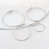 6PCS 20-40MM 14K Brass Earring Hoops DIY Findings Accessories