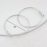 6PCS 20-40MM 14K Brass Earring Hoops DIY Findings Accessories