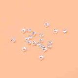 925 Sterling Silver Flat Square Beads Spacers for DIY Jewelry