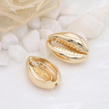 4PCS 14K Plated Brass Conch Seashells Charms Pendants DIY Jewelry Accessories