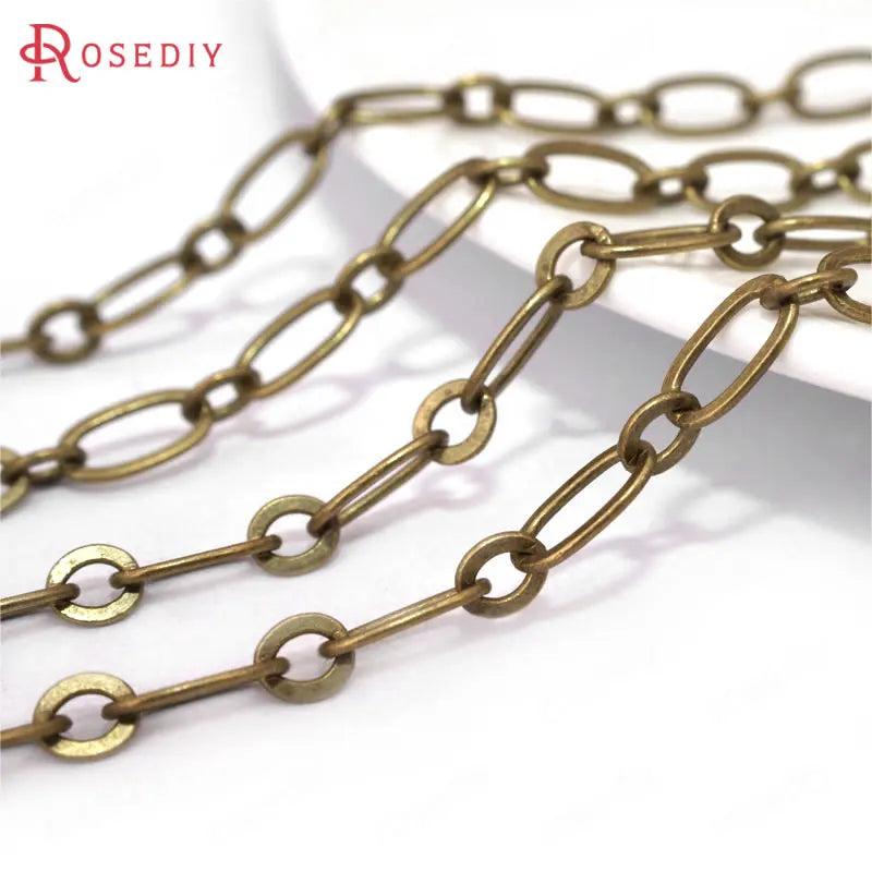 5 Meters Bronze Copper 1+1 Chains Necklace Chains Diy Jewelry Accessories