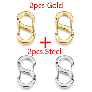 Stainless Steel Letter S Buckle Lobster Clasps Hooks for DIY Jewelry Making