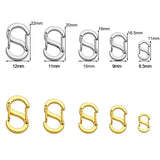 Stainless Steel Letter S Buckle Lobster Clasps Hooks for DIY Jewelry Making