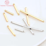 20PCS 24K Brass Cuboid Charms Pendants for DIY Jewelry Making