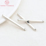 20PCS 24K Brass Cuboid Charms Pendants for DIY Jewelry Making