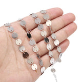 1M 8mm/6mm Stainless Steel Round Disc Chains Coin Chains DIY Jewelry Making