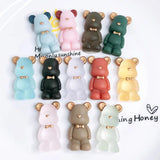 10PCS Cartoon Bear Pendant Jewelry Material