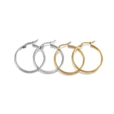 Stainless Steel Earrings 15-50mm Loop Earrings Hoop Open Earring Hook