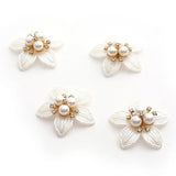10 PCS Metal Acrylic Pearl Shell Flowers DIY Jewelry Making Decoration