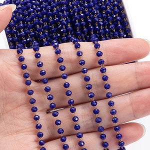 1Meter Pink Crystal Stone Stainless Steel Chain for Jewelry Making DIY
