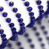 1Meter Pink Crystal Stone Stainless Steel Chain for Jewelry Making DIY