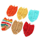 4pcs Cotton Thread Tassels Fringes Pendant Earrings DIY Jewelry Making