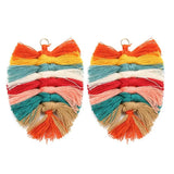 4pcs Cotton Thread Tassels Fringes Pendant Earrings DIY Jewelry Making
