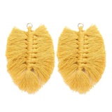 4pcs Cotton Thread Tassels Fringes Pendant Earrings DIY Jewelry Making