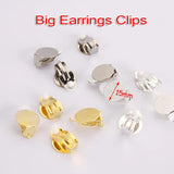 20pc Metal Earring Clips Cuff Blank Pad DIY Jewelry Findings