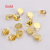 20pc Metal Earring Clips Cuff Blank Pad DIY Jewelry Findings