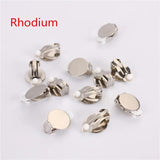 20pc Metal Earring Clips Cuff Blank Pad DIY Jewelry Findings