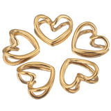 5pcs Stainless Steel Heart Earring Charms for Diy Jewelry Bulk