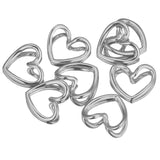 5pcs Stainless Steel Heart Earring Charms for Diy Jewelry Bulk