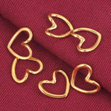 5pcs Stainless Steel Heart Earring Charms for Diy Jewelry Bulk