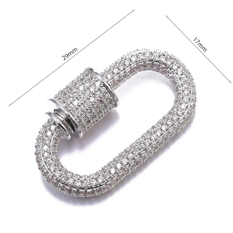 DIY Zircon Spiral Clasps Pendants for Jewelry Making