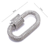 DIY Zircon Spiral Clasps Pendants for Jewelry Making