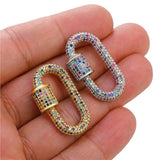 DIY Zircon Spiral Clasps Pendants for Jewelry Making