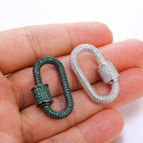 DIY Zircon Spiral Clasps Pendants for Jewelry Making