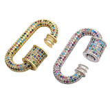DIY Zircon Spiral Clasps Pendants for Jewelry Making