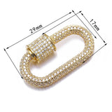 DIY Zircon Spiral Clasps Pendants for Jewelry Making