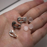 10 Pcs Stainless Steel Ear Clips with Loop for DIY Jewelry