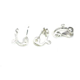 10 Pcs Stainless Steel Ear Clips with Loop for DIY Jewelry