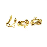 10 Pcs Stainless Steel Ear Clips with Loop for DIY Jewelry