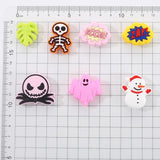 10Pcs Christmas Silicone Bead 29x32mm Cartoon Snowman Baby Nursing Bead