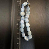 Natural Aquamarine Beaded Bracelet - Healing Women Jewelry