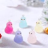 10pcs Christmas Snowman Charms for Jewelry Making Resin Pendant