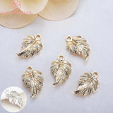 12x19MM 24K Plated Brass Leaf Leaves for Jewelry Making
