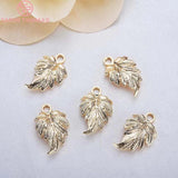 12x19MM 24K Plated Brass Leaf Leaves for Jewelry Making
