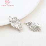 12x19MM 24K Plated Brass Leaf Leaves for Jewelry Making