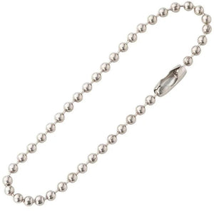 50pcs Stainless Steel Ball Bead Chain for DIY Dog Tag Key Rings Keychain