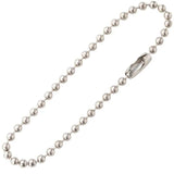 50pcs Stainless Steel Ball Bead Chain for DIY Dog Tag Key Rings Keychain