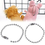 50pcs Stainless Steel Ball Bead Chain for DIY Dog Tag Key Rings Keychain